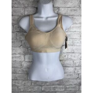 New Truekind Daily Comfort Wirefree Shaper Bra Nude‎ Shapewear Extender Small